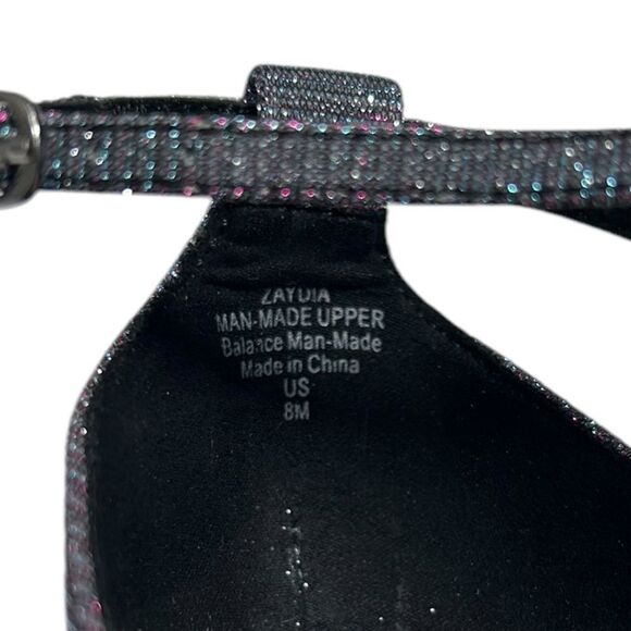 Mix No. 6 Blue and Pink Sparkly High Heels Glitter Stilettos Open Toe Pumps - Picture 9 of 11